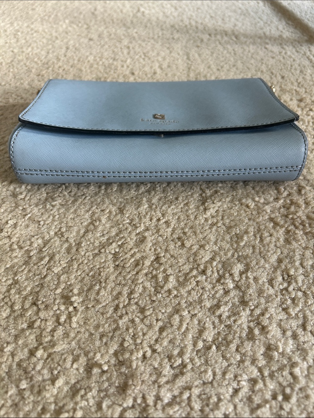 Kate Spade New York Light Blue Crossbody with Silvee Hardware and Logo Accent - Picture 10 of 10